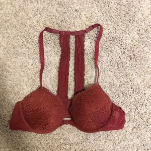 Aerie burnt red front clasp bra